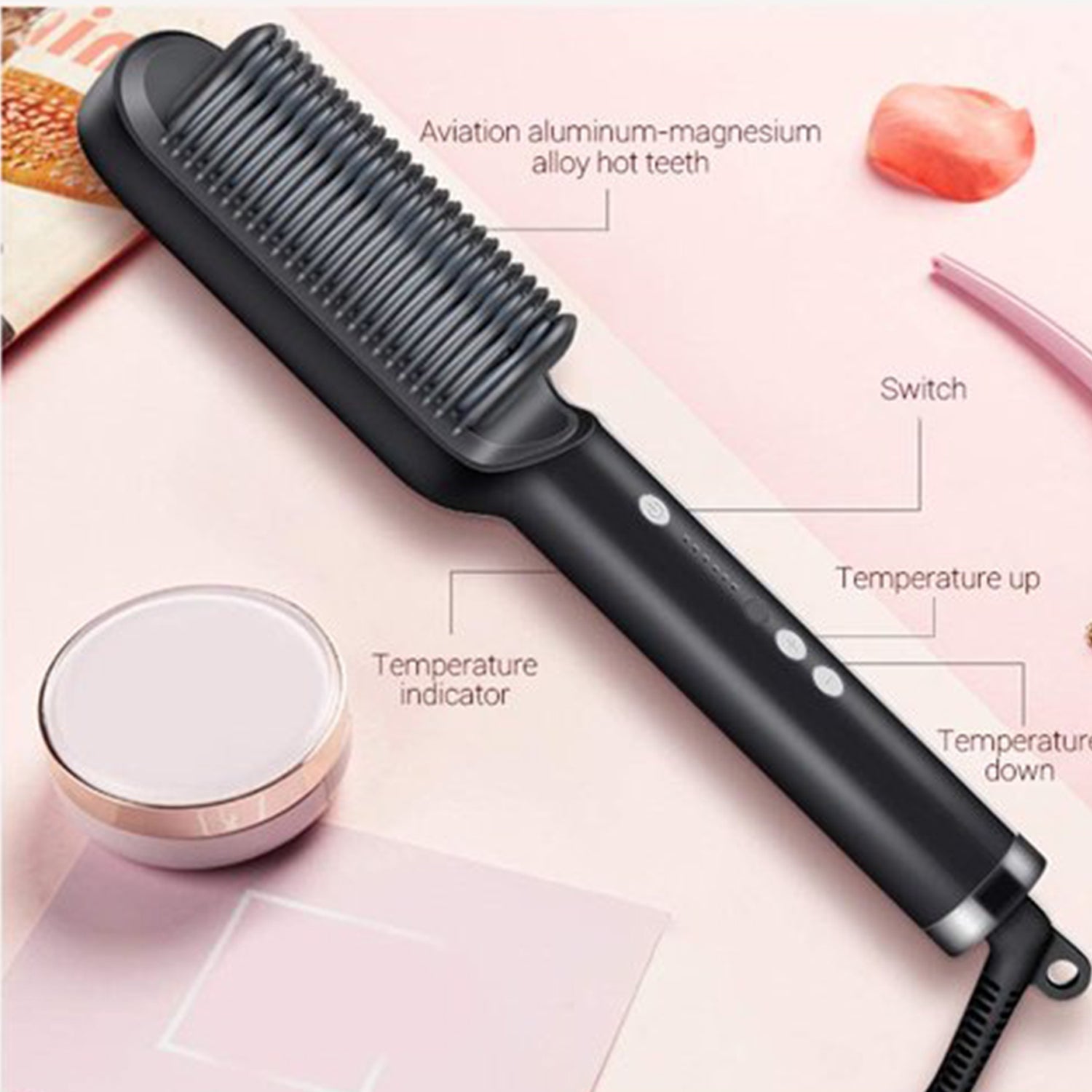 6168 Hqt-909B Hair Straightener Used While Massaging Hair Scalps And Head. ediscountshops.com