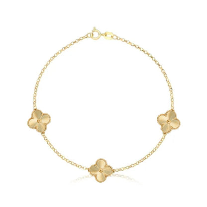 NAVIORA™ 18K Gold Plated Anti Tarnish Clover Bracelet for Women