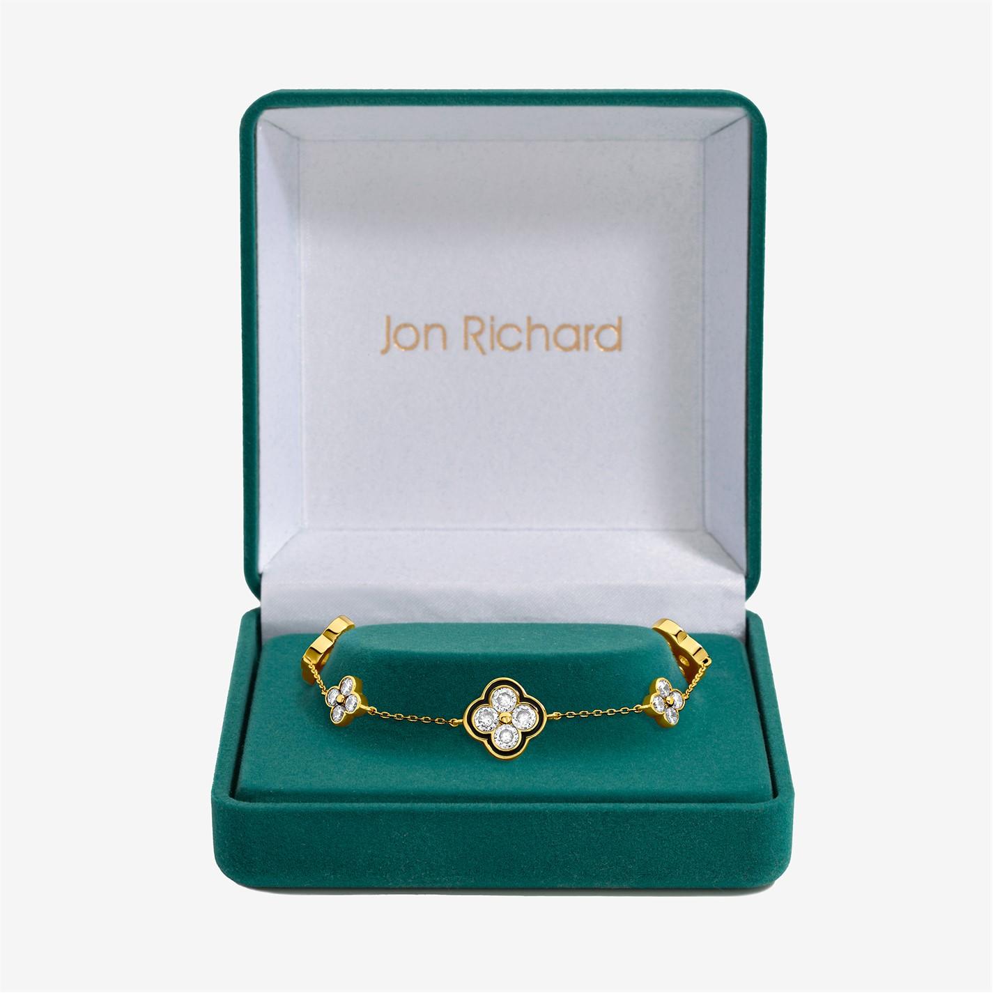 NAVIORA™ 18K Gold Plated Anti Tarnish Clover Bracelet for Women