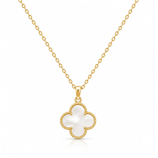 NAVIORA Anti Tarnish 18K Gold Clover Necklace For Women
