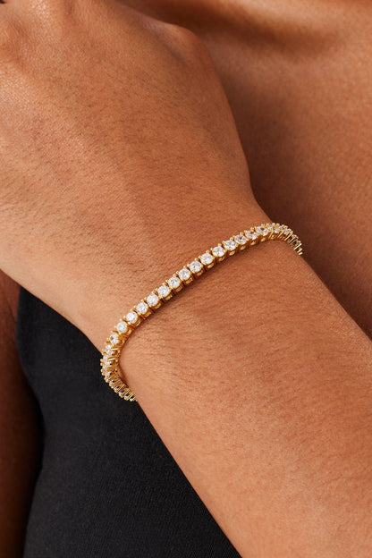 NAVIORA™ 18K Gold Plated Anti Tarnish Tennis Bracelet for Women